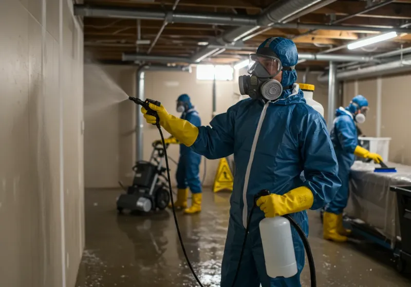 Basement Sanitization and Antimicrobial Treatment process in Banner Elk, NC