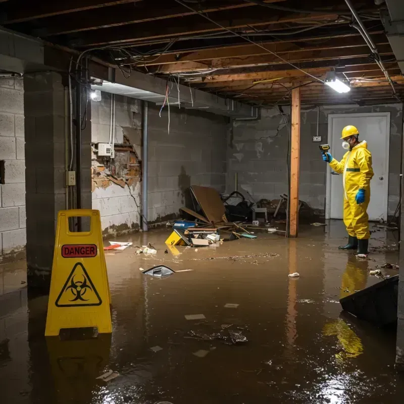 Flooded Basement Electrical Hazard in Banner Elk, NC Property