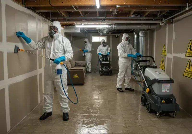 Basement Moisture Removal and Structural Drying process in Banner Elk, NC